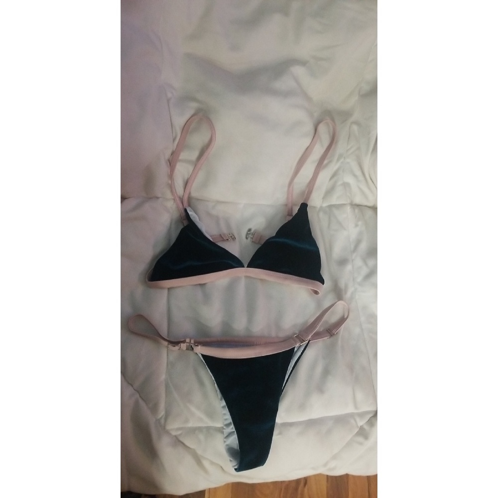 Green Velvet Bikini